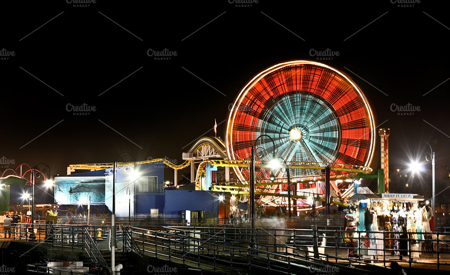 Santa Monica Pier Stock Photograph