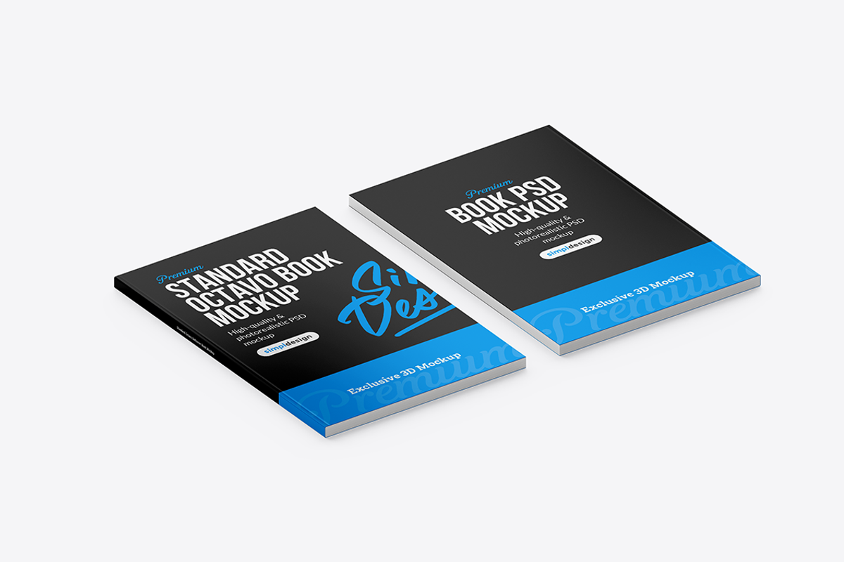 Standard Octavo Book Mockup, a Books & Magazine Mockup by SimplDesign (Photo 11 of 13)