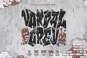 Vandal Crew Creative Lettering Font, a Symbol Font by Gleb Guralnyk