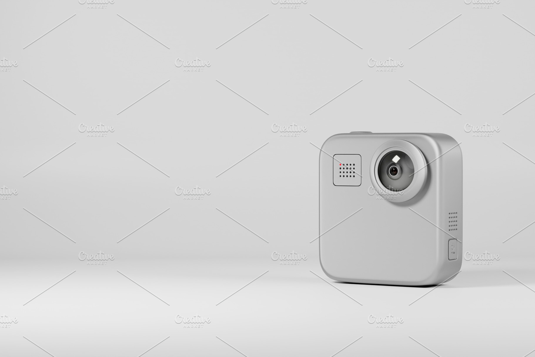 Compact action camera on gray background with copy space, a Technology Photo by RF Images