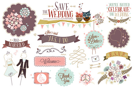 Save the Wedding ~ Hand-drawn Vector