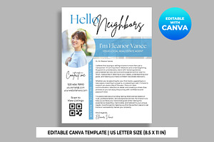 Hello Neighbor Flyer Canva Template, a Flyer Template by M9 Design