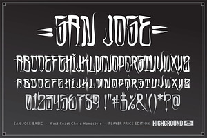 Player Price Cholo Font Set