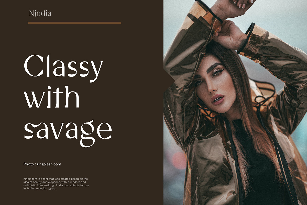 Nindia Font, a Serif Font by Phoenix Dungeon (Photo 4 of 9)