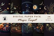 Magic Teapot Digital Paper, a Background Graphic by Pawsitively Aesthetic (Thumbnail 1 of 4)