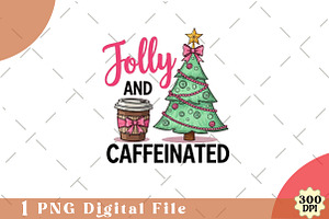 Jolly and Caffeinated Png, an Illustration by Watercolor design
