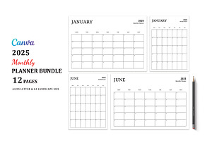Monthly Planner 2025, a Stationery Template by Design Zone
