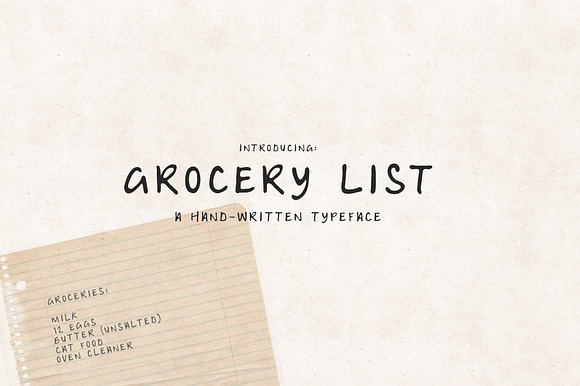 Grocery List: A Handwritten Font preview 6