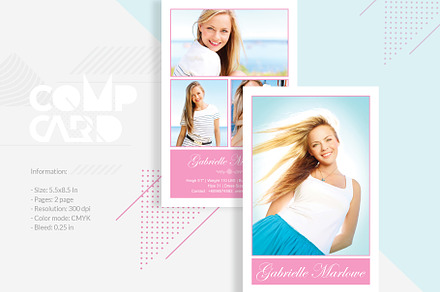 Actor Comp Card, a Card Template by TemplatesForest