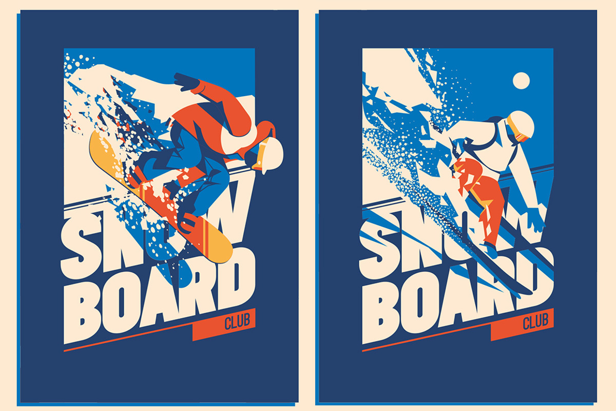 -50% Snowboard Posters&T-Shirt print, a Person Illustration by Alexander Baidin (Photo 4 of 7)