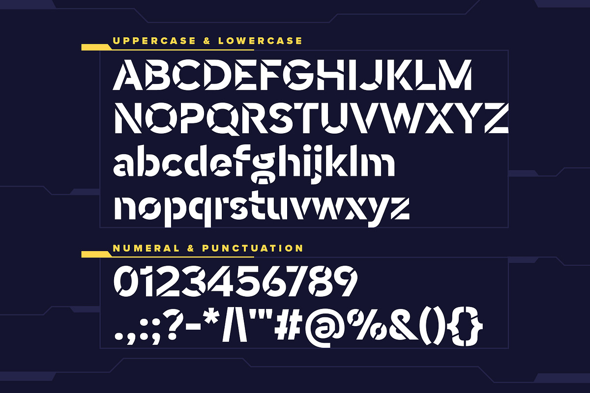 Moveristic – Font From Future, a Sans Serif Font by Almarkhatype (Photo 9 of 10)
