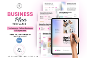 Business Plan Template, Pitch Deck, a Print Template by PlannersByBee (Thumbnail 1 of 3)