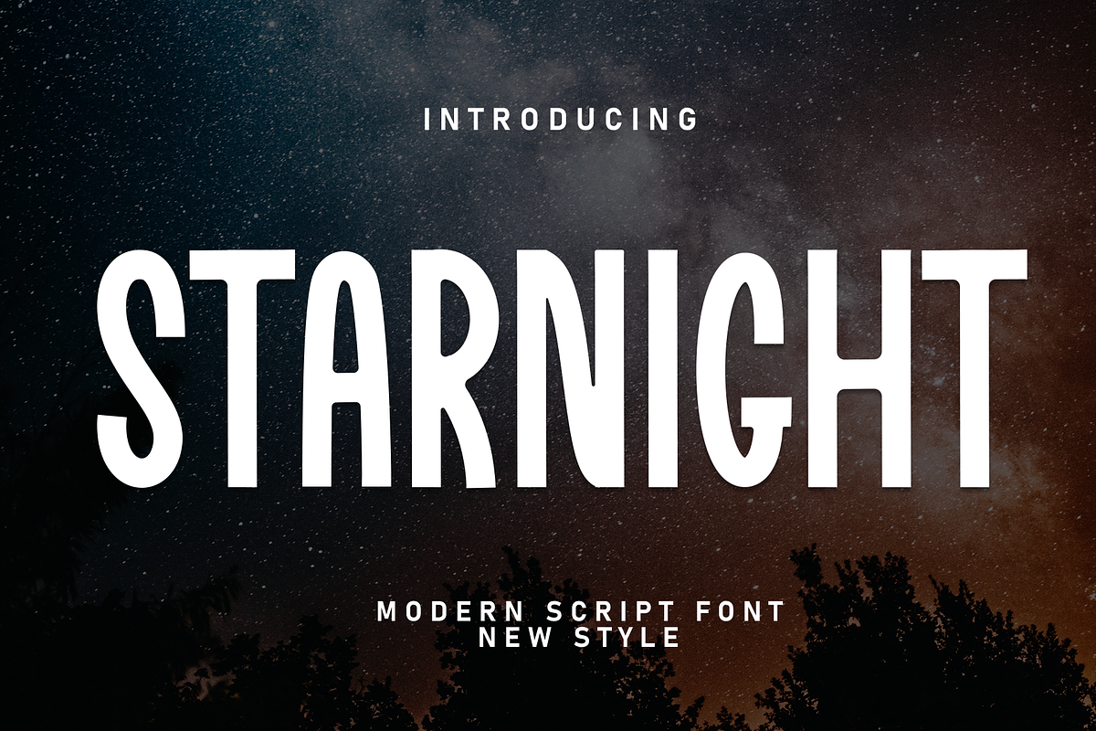 Starnight | Script Font, a Script Font by Scratchones (Photo 1 of 8)