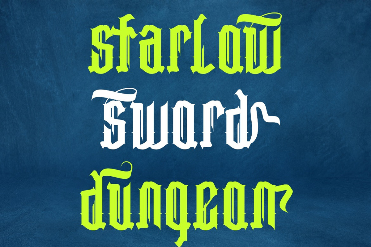 Roffes Brawry - Modern Blackletter, a Blackletter Font by Dhabee (Photo 10 of 15)