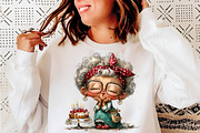 Whimsical old lady birthday clipart, an Illustration by SinaCreation (Thumbnail 8 of 11)