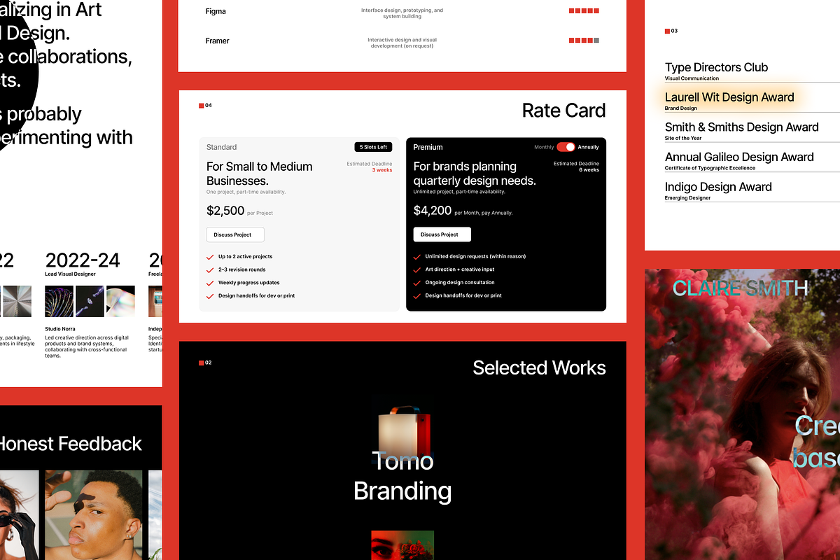 Creative Portfolio Framer Template preview 3