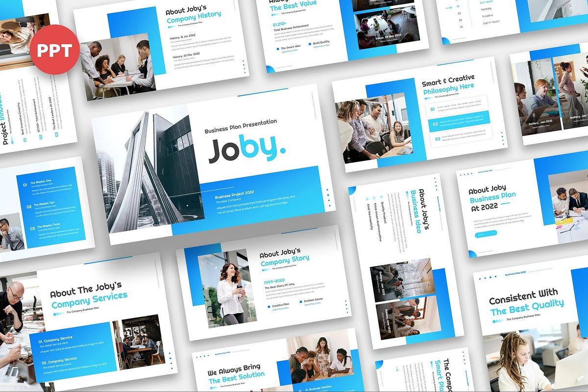 Joby - Business Powerpoint Templates, a Presentation Template by Fit-tee (Photo 1 of 6)
