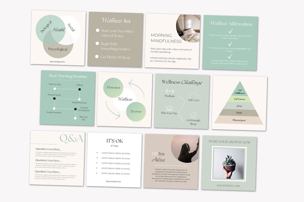 Wellness Instagram Templates preview 6