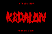 KEDALON - Horror Font, a Symbol Font by GFRcreative (Thumbnail 1 of 4)