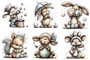 Whimsical Easter Animals Clipart, an Illustration by Craft Nest (Thumbnail 4 of 11)
