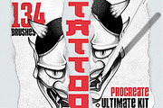 Tattoo Brushes For Procreate, a Brush Add-On by BrushArchive (Thumbnail 1 of 10)