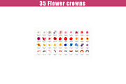 35 flower hair crown overlay, a Layer Style Add-On by OverlayBox (Thumbnail 5 of 6)