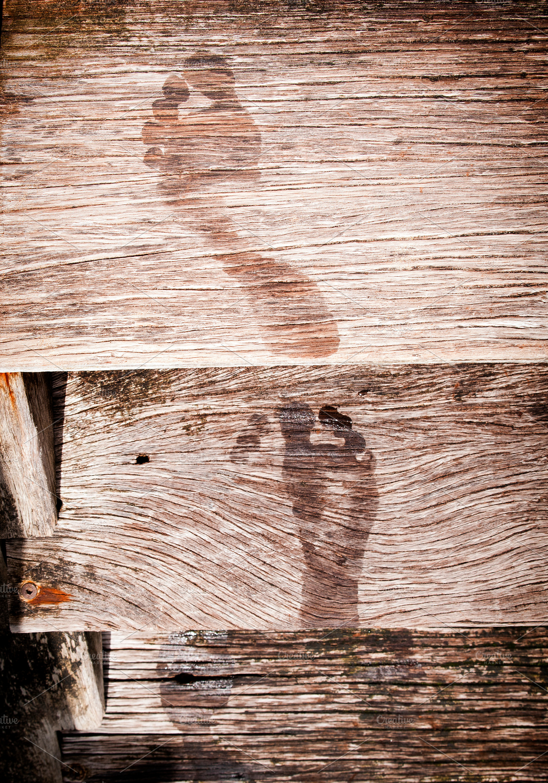 Wet Feet Prints, a Background Photo by THP Creative