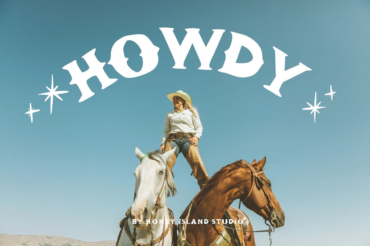 Howdy Honey Western Font, a Serif Font by Honey Island Studio (Photo 5 of 11)