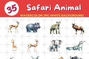 safari animal watercolor Jpg Backgro, an Animal Illustration by John_Walker (Thumbnail 3 of 3)