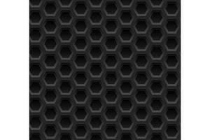 Black Honeycomb Seamless Pattern