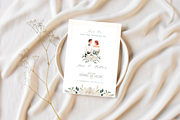 White Floral Wedding Invitation Card, an Invitation Template by TheSimplySereneShop (Thumbnail 1 of 7)