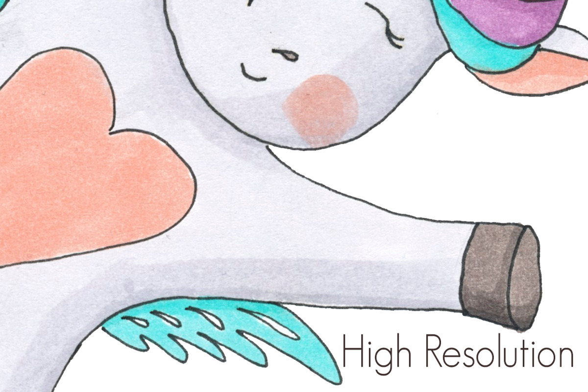 Cute Unicorns Collection, an Animal Illustration by Tanya Kart (Photo 2 of 8)
