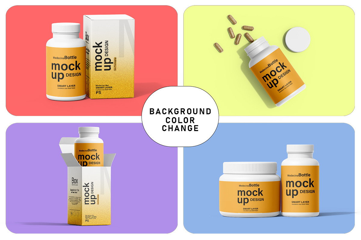 Supplement Bottle Mockup Bundle, a Packaging Mockup by pixelmock (Photo 35 of 35)