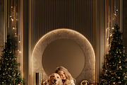 Luxury Gold Christmas Backgrounds, a Background Graphic by Walllow Creatives (Thumbnail 2 of 6)