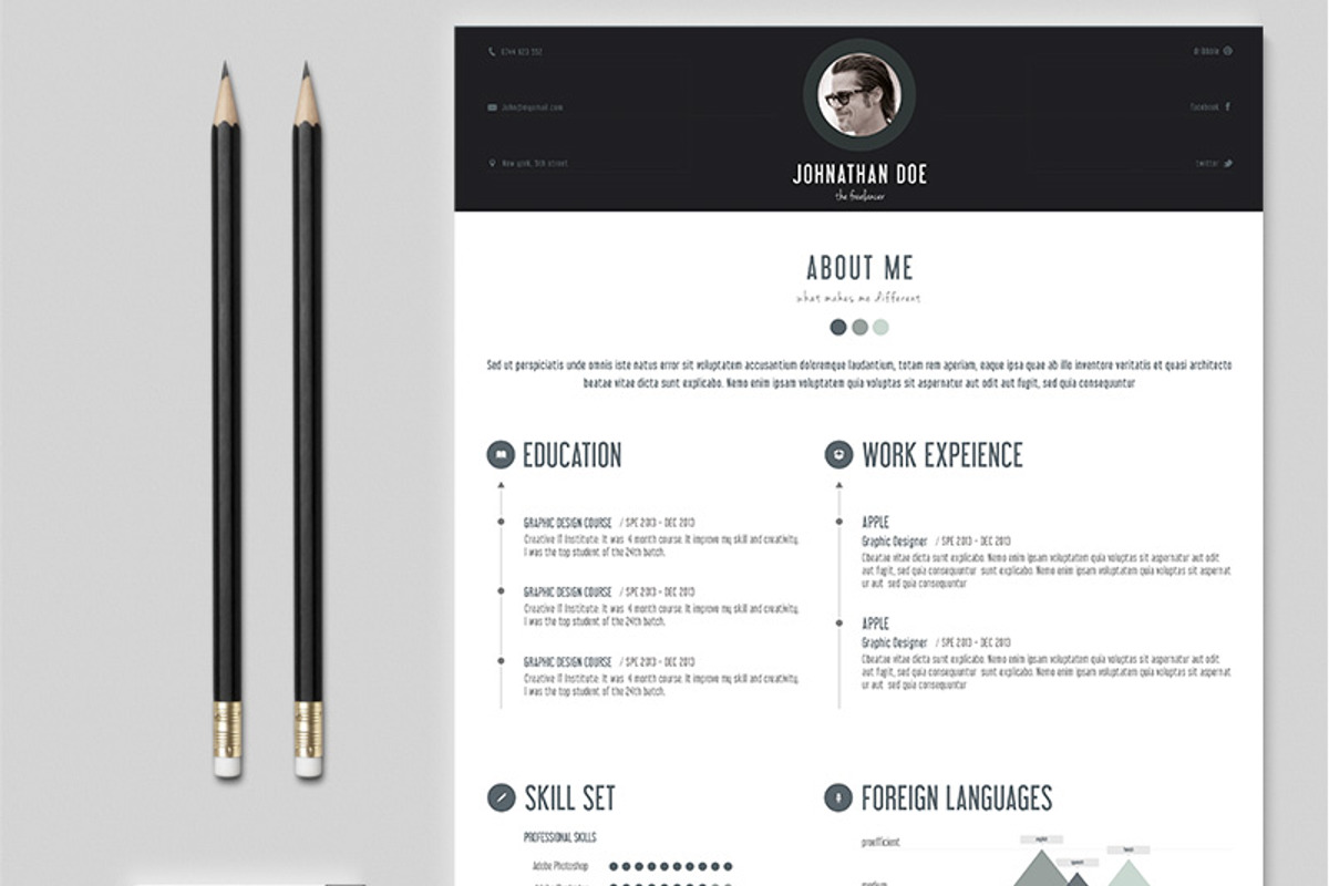 Professional Personal Resume, a Resume Template by Brand Square (Photo 1 of 2)