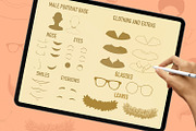 Male Character Portrait brushes, a Brush Add-On by Brushed Rose (Thumbnail 3 of 4)