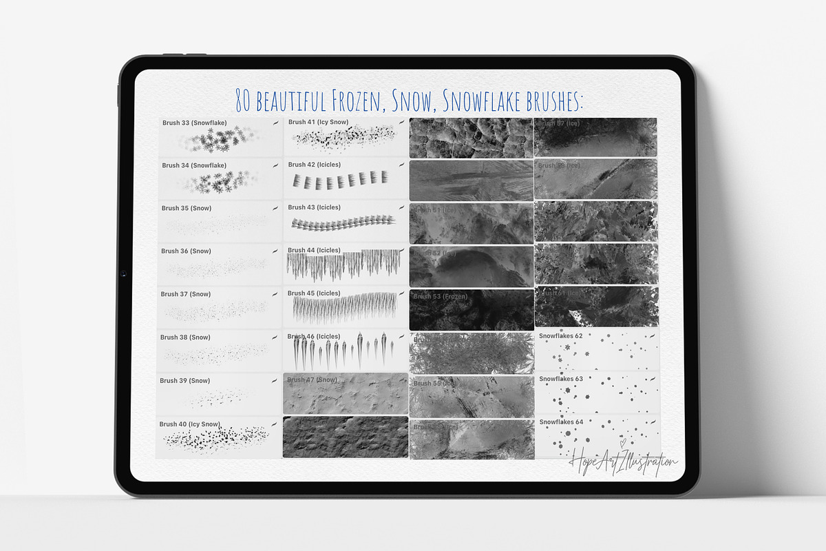 80 Procreate Winter Frost Brushes, a Brush Add-On by HopeArtIllustration (Photo 6 of 7)