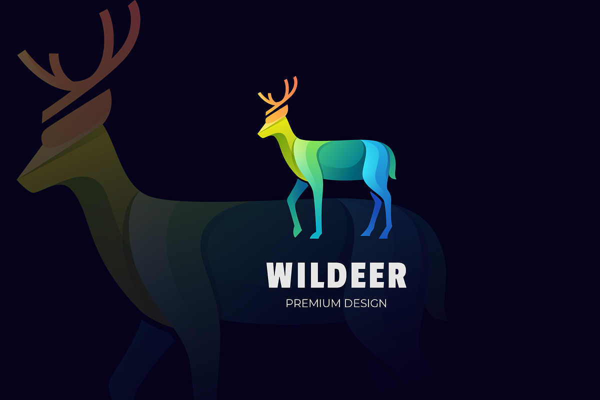 Wild Deer Gradient Logo Design, a Branding & Logo Template by Agung_cs (Photo 1 of 2)