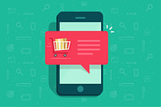 Chat Messaging Notification on Phone, an Illustration by vladwel (Thumbnail 4 of 4)