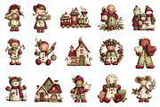 Whimsical Christmas Gingerbread Clip, an Illustration by designcity5 (Thumbnail 3 of 5)
