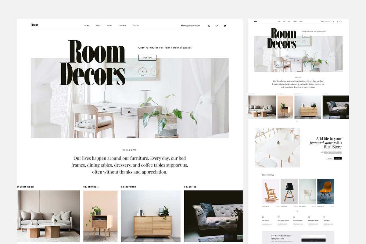 Decor - Furniture Store Web Template, a HTML Template by TemplatesJungle (Photo 1 of 2)