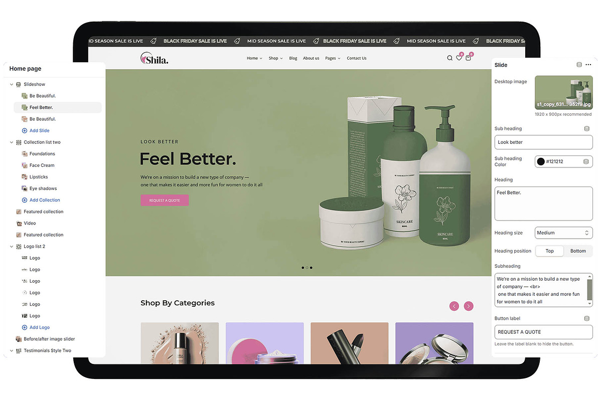 Shila - Cosmetics Shopify Theme, a Shopify Template by Team90Degree (Photo 4 of 14)