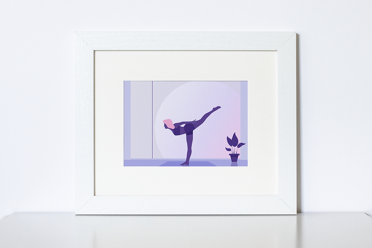 White Frame Mockup, a Print Template by purple_swarm (Photo 3 of 3)