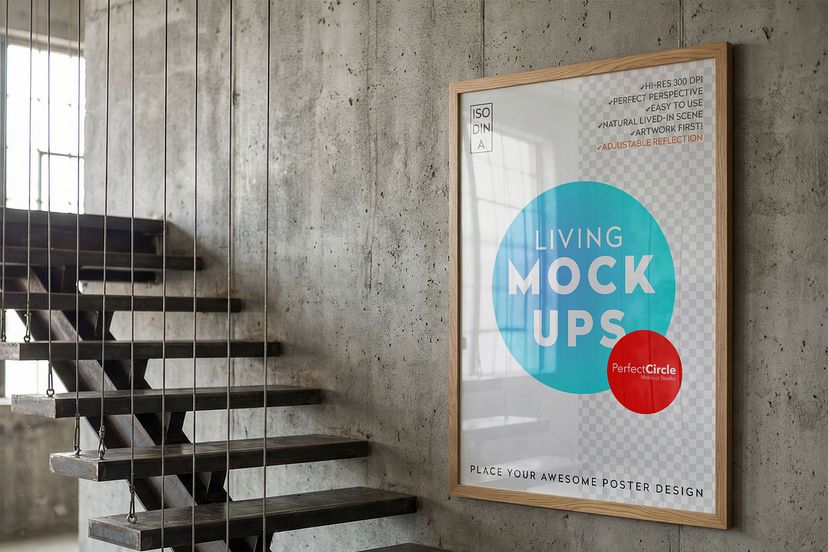 Hanging ISO Frame Mockup, a Mockup by DesignRocket (Photo 4 of 8)