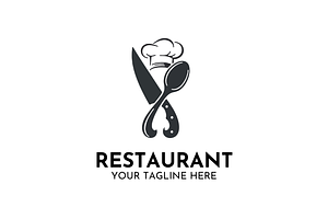 Chef Restaurant Logo Design Brand, a Branding & Logo Template by Megafox Studio
