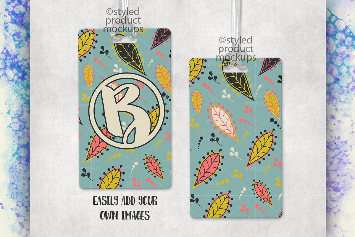 Sublimation rectangle luggage tag, a Product Mockup by StyledProductMockups (Photo 2 of 4)