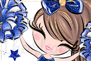 Cheerleader Hand Drawn Clipart, a Sport Illustration by Masha  Studio (Thumbnail 11 of 12)