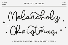 MelancholyChristmas-Handwritten Font