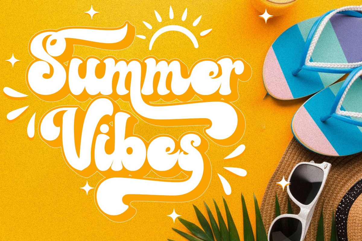 Sunky Retro, a Script Font by GloowStudio (Photo 8 of 10)