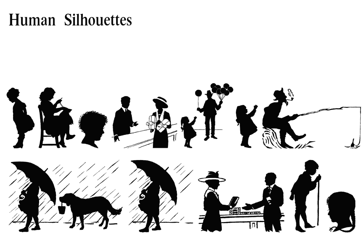 Human Silhouettes Pack - 4 Fonts